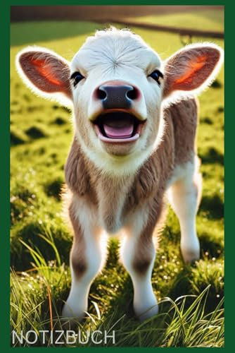 Notizbuch Kalb, Buch mit Kuhmotiv, Kalender, Tagesplaner & Geschenkidee, Geschenk mit Kuh für Kuhliebhaber das Kühe Buch: Tagebuch, Journal, ... Motiv, blanko, Deko, Artikel, Zubehör, Cow