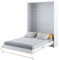 Friderik Concept PRO 1 CP-01 Wandklappbett Vertikal Schrankbett, 140x200 cm (Weiß Hochglanz)