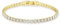 KRKC Damen Armband, 14K Gold Vergoldet 3mm Edelstahl Tennis Armband 5A Zirkonia, Nickel-frei Rostfrei Armkette Schmuck Geschenk für Frauen Geburtstag Muttertag Länge 16,5cm