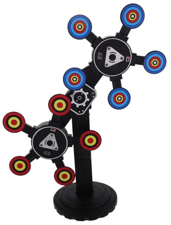 BCOATH Interaktives Schießspielzeug Elektronische Zielscheibe für Kinder und Rückstellung mit Automatischer Punktewertung Bewegliche Ziele aus Kunststoff am Schreibtisch