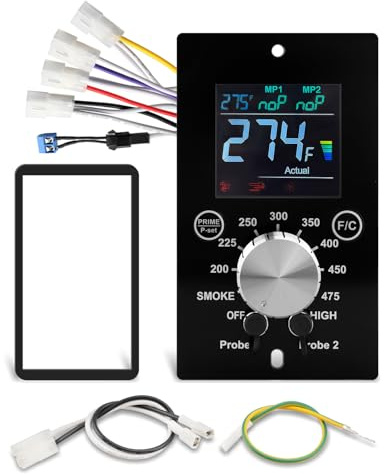 Universal PID Enhanced Grill Temperature Control Panel - Ersatz für Pit Boss für Traeger für Z Grills für Asmoke Grills & Smokers Modelle mit 2 reaktionsschnellen Fleischtemperatursonden