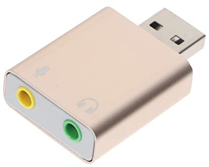 CAXUSD Stereo Sound Card for Usb to Audio Adapter External Channel Headphone Output Microphone Input Sound Random Color