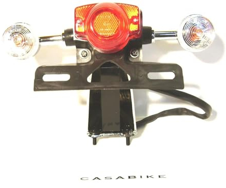 Casabike Rücklicht mit 2 x Blinker Klar Transparent inkl Glühbirnen ZNEN Motorroller Scooter Retro Roller Znen Benzhou EasyCruiser Alpha Motors Firenze Torino Lexmoto Gt Union Strada Razory Benero