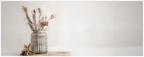 Wallario Memoboard aus Glas mit Motiv, Magnet-Tafel in 32 x 80 cm in Premium Qualität Trockenblumen im Glas