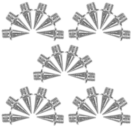 Levemolo Clavos para Botas de Atletismo 30 Piezas Acero Duro 9.5 mm con Sistema rápido para Zapatillas de Pista en Carreras largas y Saltos