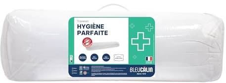 Bleu Câlin Traversin Anti-acariens, Antibactérien - Confort Moelleux - Enveloppe Coton, 160 cm