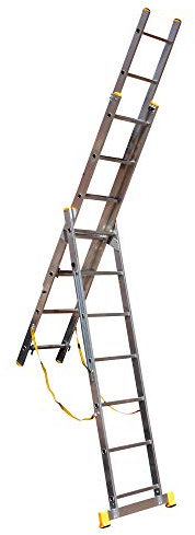 7 Rung 3 Section Stair Combi-All-in-One Extension Ladder, Step Ladder & Free Standing Ladders