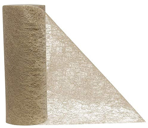 25 Meter Vlies Tischband Tischläufer Tischedeko Dekovlies (Gold)