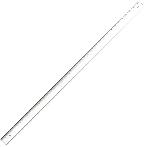Graphoplex Lineal mit Schrägfläche und Einprägung, transparent 100 cm durchsichtig