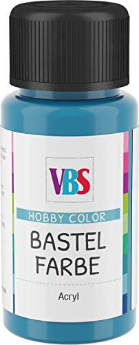 VBS Bastelfarbe 50ml Acrylfarbe Hobby Color Künstler Basteln Malen Azurblau