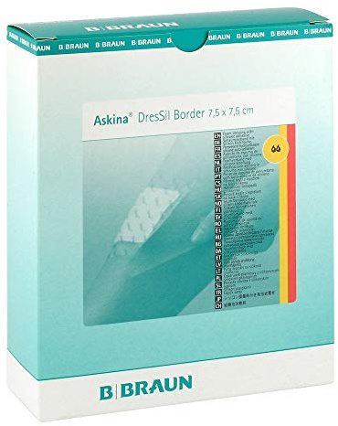 ASKINA DresSil Border Sil.Schaumst.V.7,5x7,5 cm 10 St