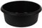 New Home Whitefurze Kitchen Black Large Round Washing Up Bowl Plastic Basin 8l