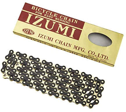 IZUMI Gold/Black Standard-Kette 1/8 x 1/2 (116 Glieder), goldfarben/schwarz, Einheitsgröße