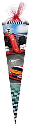 Nestler Schultüte Schulanfang Racing Rennwagen Zuckertüte Einschulung Auto: Größe: 70 cm mit Sound