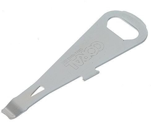 Coral 73510 Essentials Paint Tin Can and Bottle Opener with Pry Bar Nail Pull and Screwdriver Head Multi-Tool, Silver