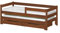 WNM Group Kinderbett Ausziehbar JULA mit Rausfallschutz und Matratzen - Bett mit Schubladen und Lattenrost - Ausziehbett für Jugendliche - Jugendbett - Palisander -140x70/130x60 cm