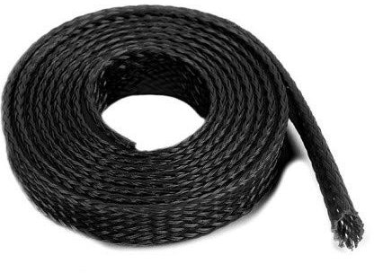 G-Force RC GF-1476-020 Kabel-Schutzhülse Geflochten 8mm Schwarz 1m