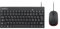 Perixx PERIDUO-212, Ensemble Clavier Souris Mini Filaire pour Windows - 12 Touches Multimédia, Noir, AZERTY