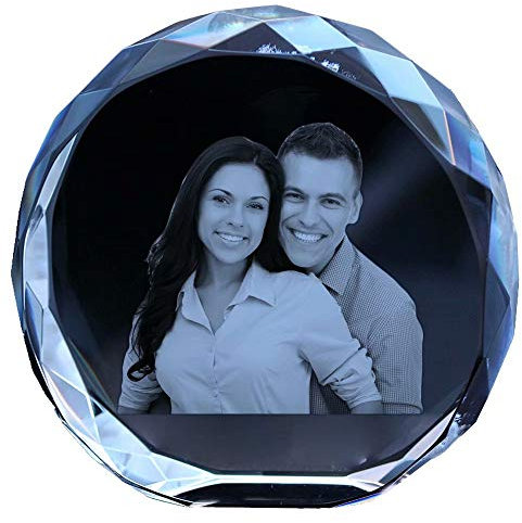 Personnalisé photo holographique 3D gravé à l'eau-forte gravée à l'intérieur du cristal avec votre propre image gravée cadre photo anniversaire de mariage cadeaux de mariage d'anniversaire