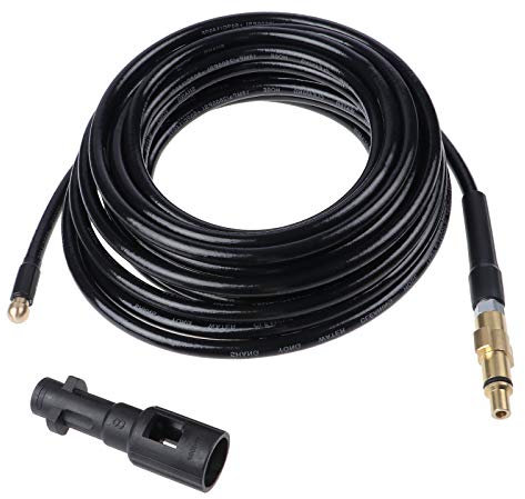WiMas 10m Tubo di Pulizia, Tubo ad Alta Pressione Tubo Spurgatubi, Sonda Sturatubi Spurgatubi con Adattatore per Karcher Ldropulitrice Alta Pressione