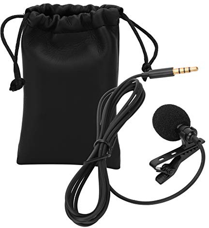 EBTOOLS Lavalier Mikrofon, Wired Lavalier Revers Mikrofon Kragen Clip Mikrofon für Handy-Videoaufnahme