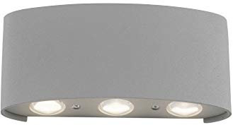 Paul Neuhaus LED Wandleuchte Außen- Innenleuchte Up&Down, Carlo 9488-21, silber matt, 6,5W 510lm hell, IP54