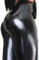 Damen Lederhose Stretch Skinny Leggings High Waist Hose Smooth Strumpfhose Kunstleder Hose,Latex Lack Catsuit Übergrößen Wetlook Macht Die Figur Schlanker,Schwarz,3XL