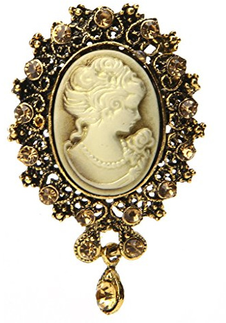 Dame Vintage Cameo viktorianischen Stil Hochzeitsfeier Frauen Anhänger Brosche Pin