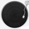 QOTSTEOS Anti-Vibrations-Aufnahme-Pad für LP-Player, Silikon, antistatisch, für Plattenspieler, Schallplatten-Pad, reduziert Schock, flach, ultradünn, rund, Schwarz