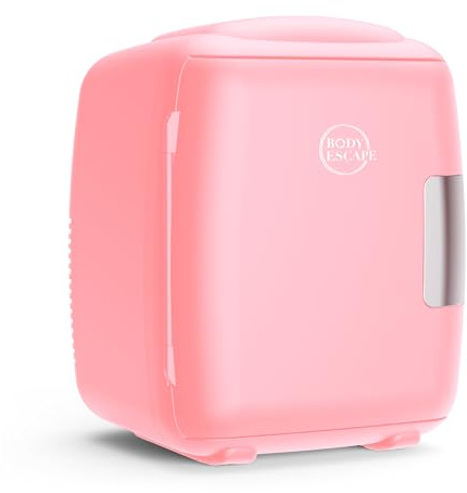 Body Escape Mini Beauty Fridge for Skincare - Birthday Gifts for Her - Retro, Portable, Compact and Quiet Small Fridge for Makeup - 9L - Pink Mono