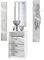 Vladon Garderoben-Set Pino V2, Made in Germany, 2 Wandpaneele 140 cm und Anrichte mit 3 Schubladen & 1 offenem Fach, Weiß matt/Beton Oxid Optik (56 x 86,5 x 36 cm)