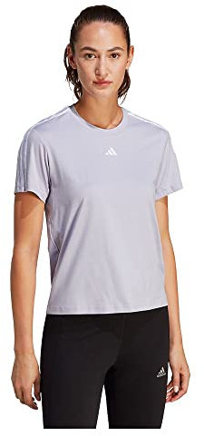 adidas Damen AEROREADY Train Essentials 3-Stripes Tee, Silver Dawn/White, XL