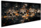 islandburner Bild auf Leinwand Totenkopf Skull Schädel Vor Feuer Hintergrund Abstrakt Leinwandbild Wandbild Prime Bilder für Wohnzimmer etc.