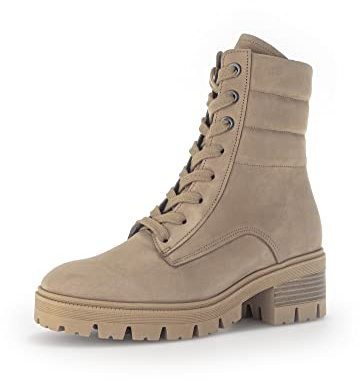 Gabor Damen Combat Boots, Frauen Stiefeletten,Wechselfußbett,Moderate Mehrweite (G),schnürstiefel,Bootee,Booties,Silk (Micro),39 EU / 6 UK