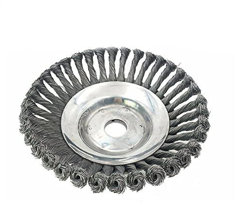 SagaSave Cepillo de alambre de acero, 200 mm/8 cortacésped de jardín, accesorio de desbrozadora para herramienta de repuesto giratoria de césped