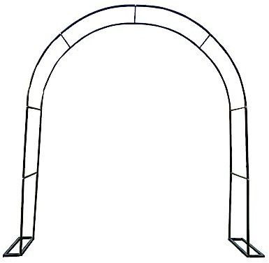 Rosenbogen aus Eisen, Gartenbogen aus Metall, Hochzeit torbogen garten, Weinreben Gemüse Torbogen Rankhilfe, für Garten, Hinterhof, Rasen, pergola mit rankgitter ( Color : Nero , Size : W280xH220x40cm