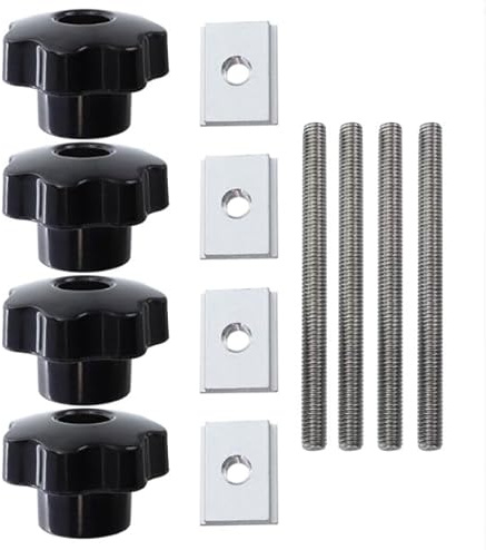 Tiardey T Track Bolts kit M8 T-Slot Bolts for Aluminium Channels Woodworking Tool Workbenches Jigs and Fixtures
