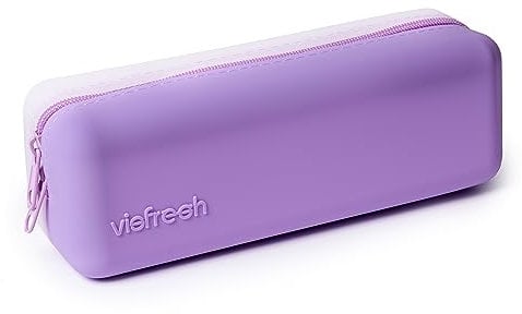 Visfresh Disposable Daily Contact-Lens Case Organizer, Travel-Friendly, Premium Quality, Water-Resistant Silicone Case with Clearly Labeled R & L, Storage up to 30 lenses (Purple)