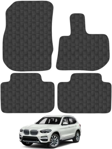 Compatible with BMW X3 (2017-2024) 3mm Rubber Car Mats | Tailored Fit Durable Floor Mats Full Coverage Protection Waterproof Accessories Easy Clean Anti Slip Made in the UK