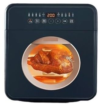 Food essentials and family helpers Smart Air Fryer Oil Free Electric Fryer Air Skillet Large Capacity Oven Skillet Free Transparent Vision Multi-functional Baking 13L Smart assistant Enjoy life ( Colo