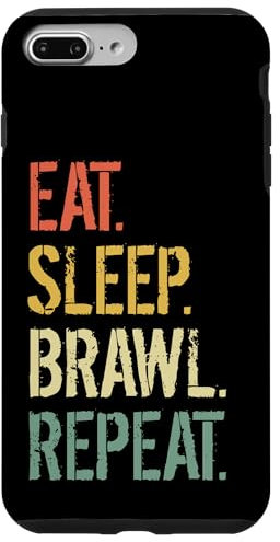 Eat Sleep Brawl Repeat Stars Lustiges Videospiel Hülle für iPhone 7 Plus/8 Plus