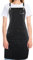 Fangehong Schwarze Schürze, Wasserdicht Kochschürze mit Taschen, Leinwand Kochschürze, Verstellbarem Küchenschürze für Kochen, Backen, Malen, Hausarbeit (Schwarz)