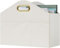 Neateam Porte-revues en cuir synthétique - Pliable - Pour bureau, maison et salon - Blanc