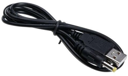 Jowxsx Black 2 in 1 0.8m Cable USB Charger for PSP 1000 2000 3000 5V Charging Plug Charging Cable USB to DC 1A Plug Power Cord Game Accessory Cables and Adapters