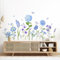 Tanlaby Fiori Blu Adesivi da Parete Viola Fiori di Campo Farfalle Sticker da Muro Autoadesive Rimovibili per Ragazze Camera da Letto Soggiorno Ufficio TV Divano Sfondo