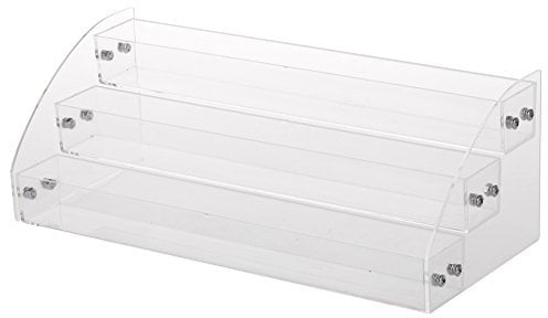 NOENNULL Clear Nail Polish Paint Organizer Holder Rack Shelf 2/3/4/5/6/7 Tier Acrylic Tattoo Ink Essential Oil Display Stand (3 Layers)
