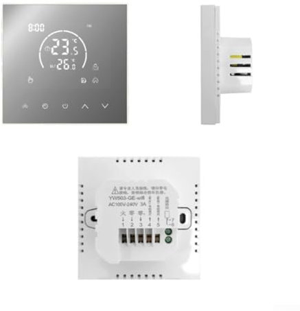 Programmable Smart Thermostat,Electric Floor Heating Wall-mounted Boiler Temperature Control Panel,For Water, Electric, Gas Systems(Water Heating)