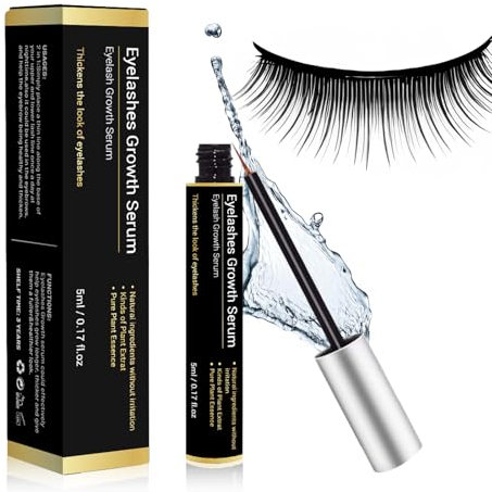 Wimpernserum Wimpern Wachstum, Lash Serum, Augenbrauenverstärker, Wimpernserum für schnelleres Wimpernwachstum, vollere und längere Wimpern, 5 ML