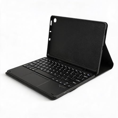 Annadue Funda con Teclado para Tableta Tab S6 Lite de 10,4 Pulgadas SM P613 SM P619 P610 SM P615, Funda con Teclado Táctil para Tableta Antiarañazos BT (Black)
