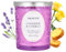 M&SENSE Duftkerze Lavendel Vanille, Duftkerzen im Glas Groß 510g, 100h Lang Brennende, Holzdocht Kerzen, Sojawachs Kerzen mit Duft, Knisternder Docht Kerze für Schlaf, Meditation & Stressabbau